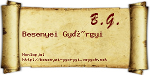Besenyei Györgyi névjegykártya