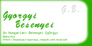gyorgyi besenyei business card